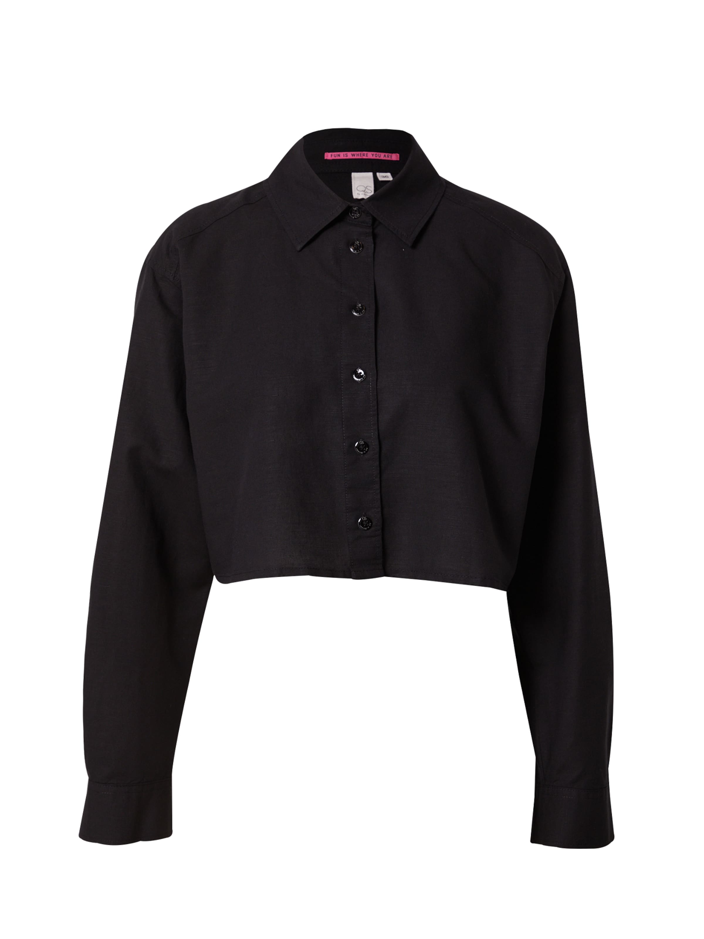 QS Blouse in Zwart: voorkant