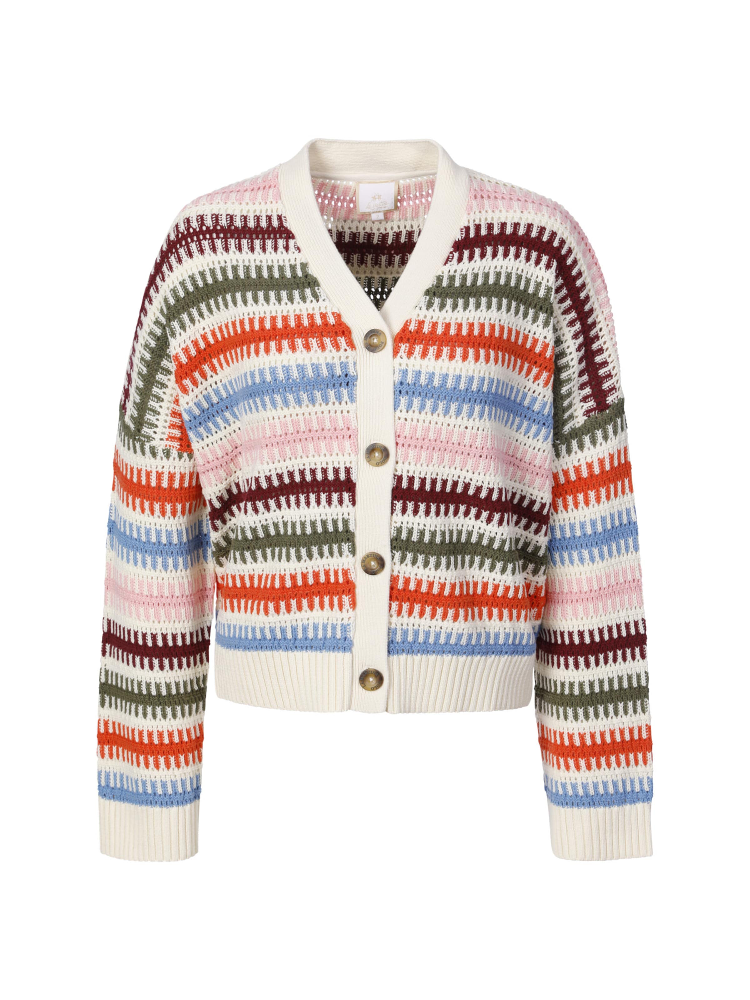 La Martina Strickjacke ' WCS009 ' in Mischfarben: Vorderseite
