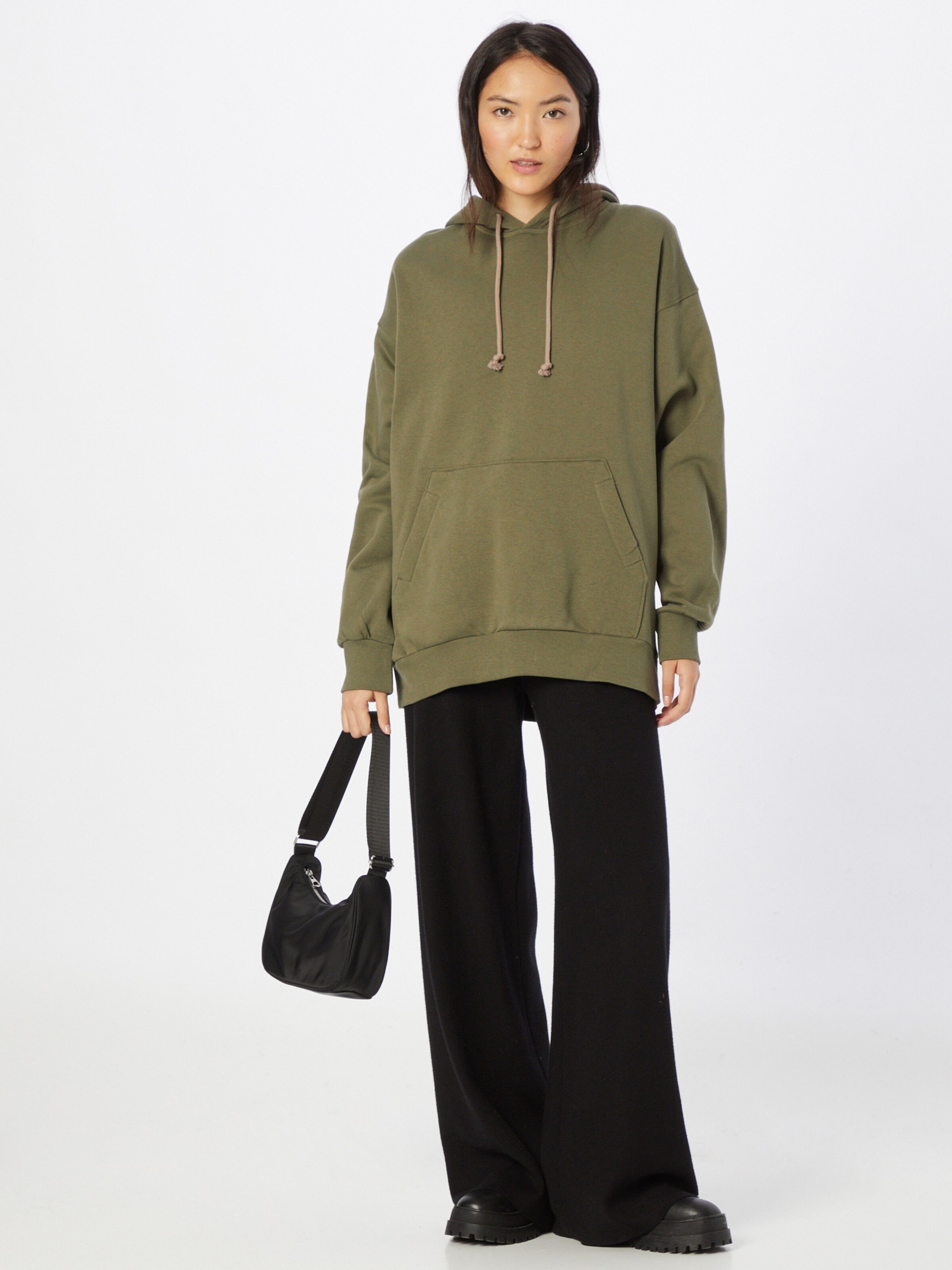 Frauen Sweat WEEKDAY Sweatshirt in Khaki - VW68295 Frauen Sweat WEEKDAY Sweatshirt in Khaki - VW68295