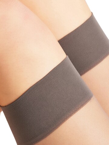 FALKE Knee High Socks 'Seidenglatt' in Grey