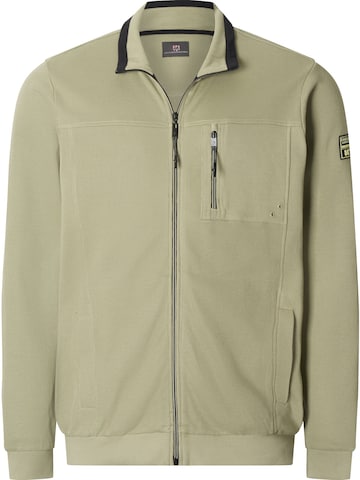 Jan Vanderstorm Zip-Up Hoodie 'Aagang' in Green: front