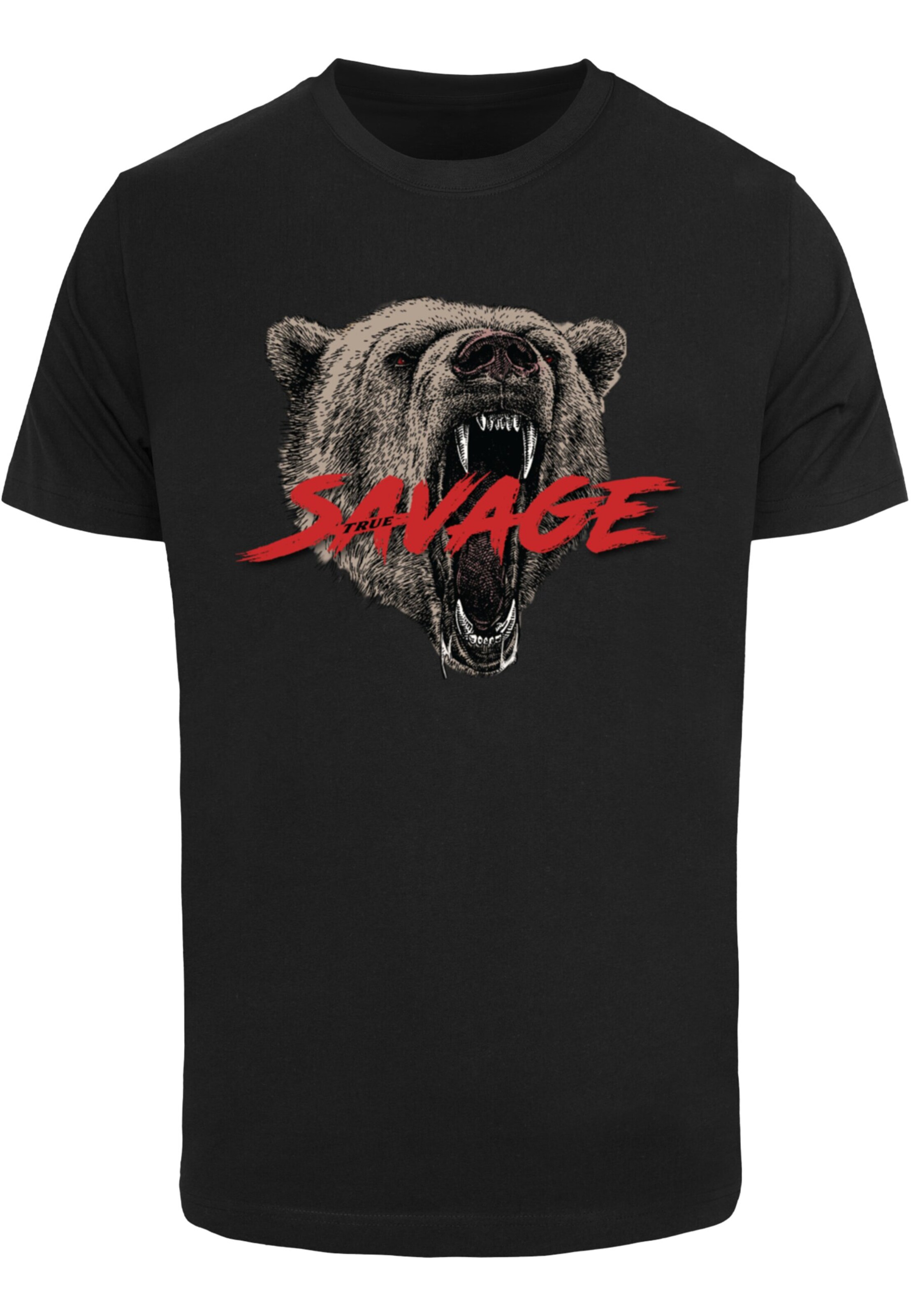 T-Shirt 'True Savage' Mister Tee en noir : devant