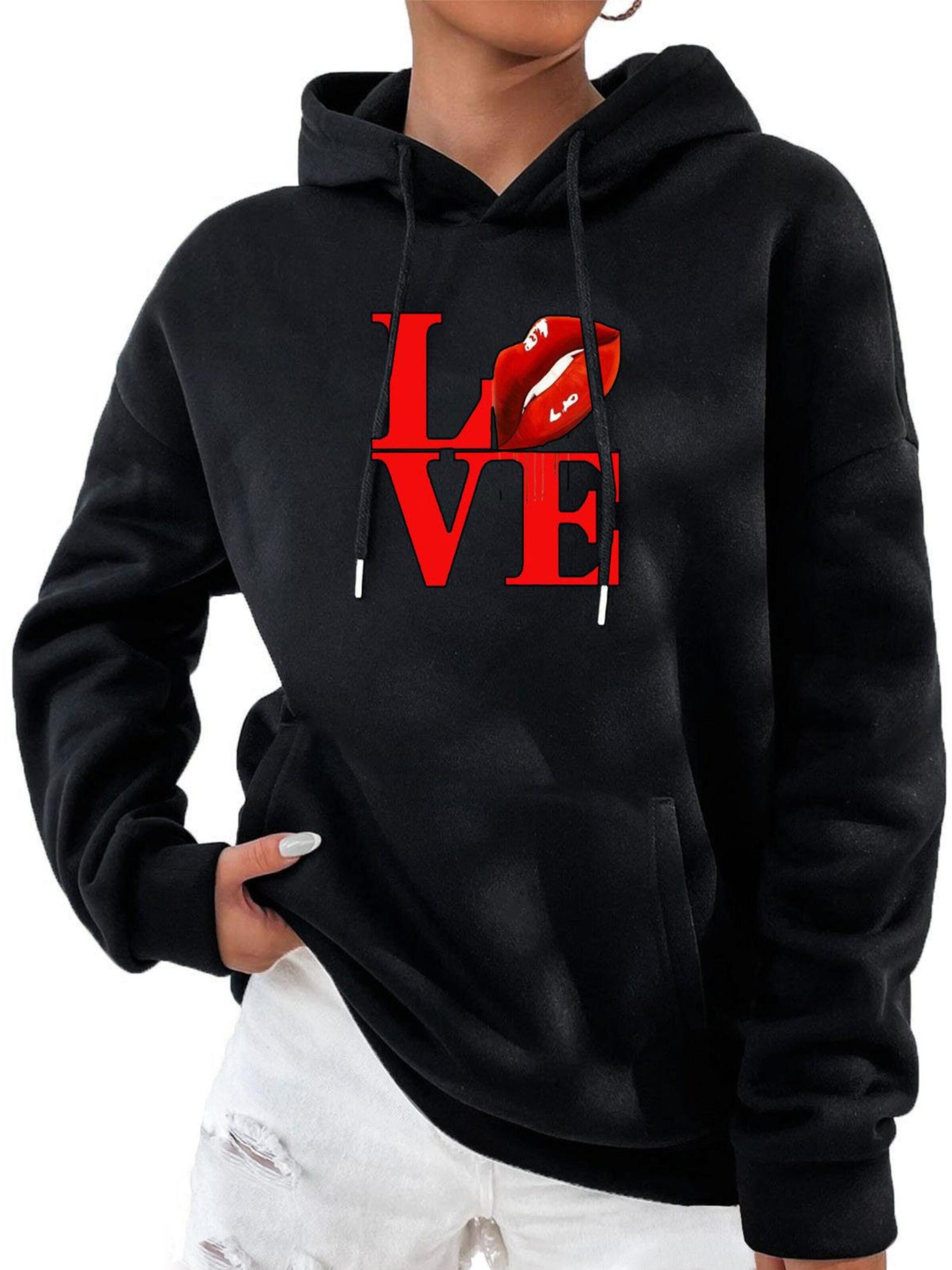 RMK Sweatshirt 'Love'‌‌‌‌‌‌ in Schwarz: Vorderseite