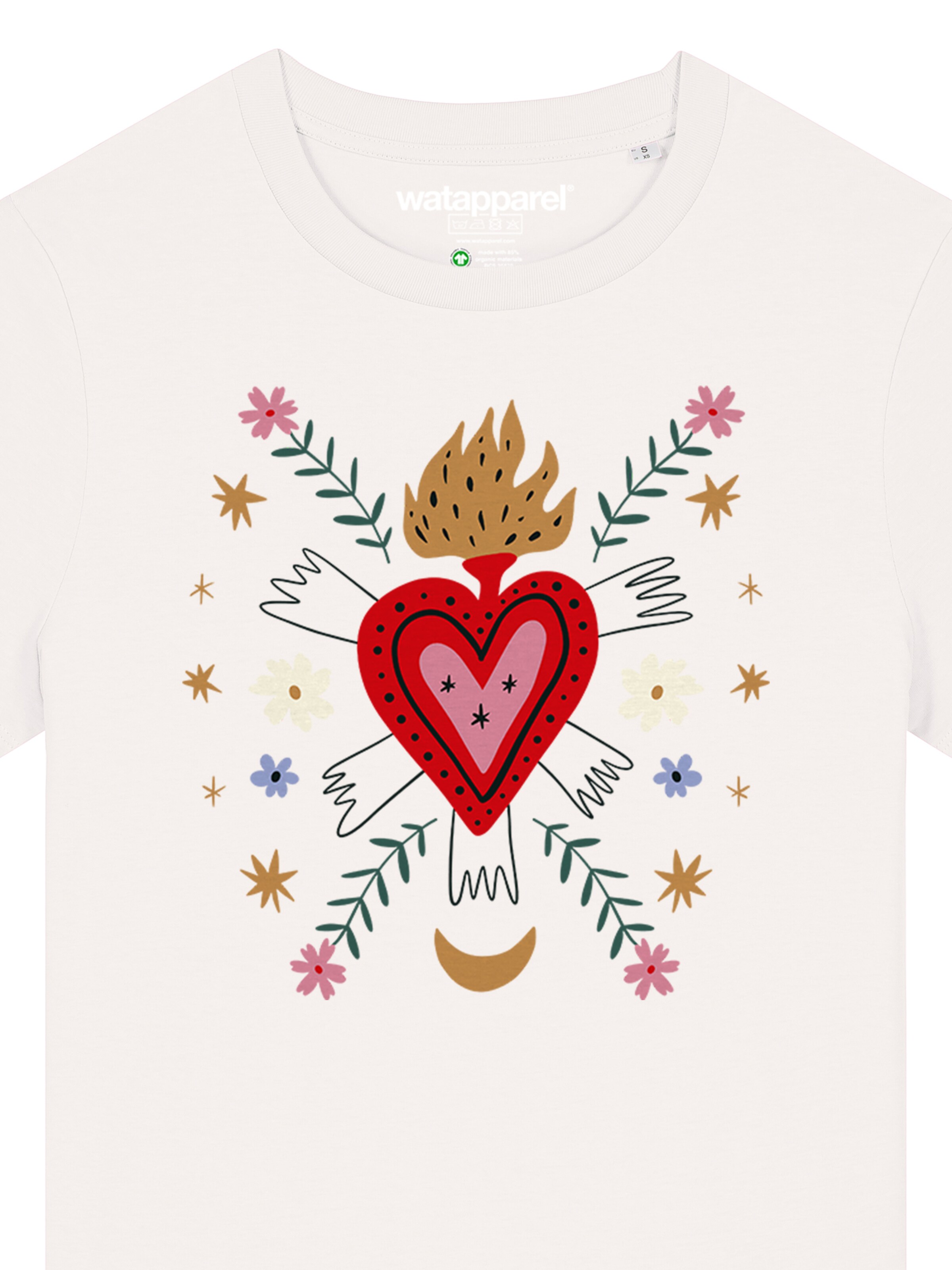 Watapparel Shirt 'Love And Flex' in White