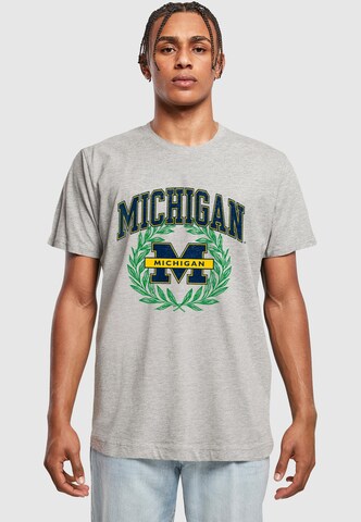 Merchcode Shirt 'Michigan University - Michigan' in Grijs: voorkant