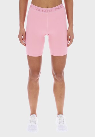 Ted Baker - Slimfit Pantalón deportivo 'Ally Essentials' en rosa: frente