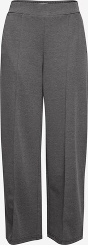 ICHI Wide leg Pants 'Kate' in Grey: front