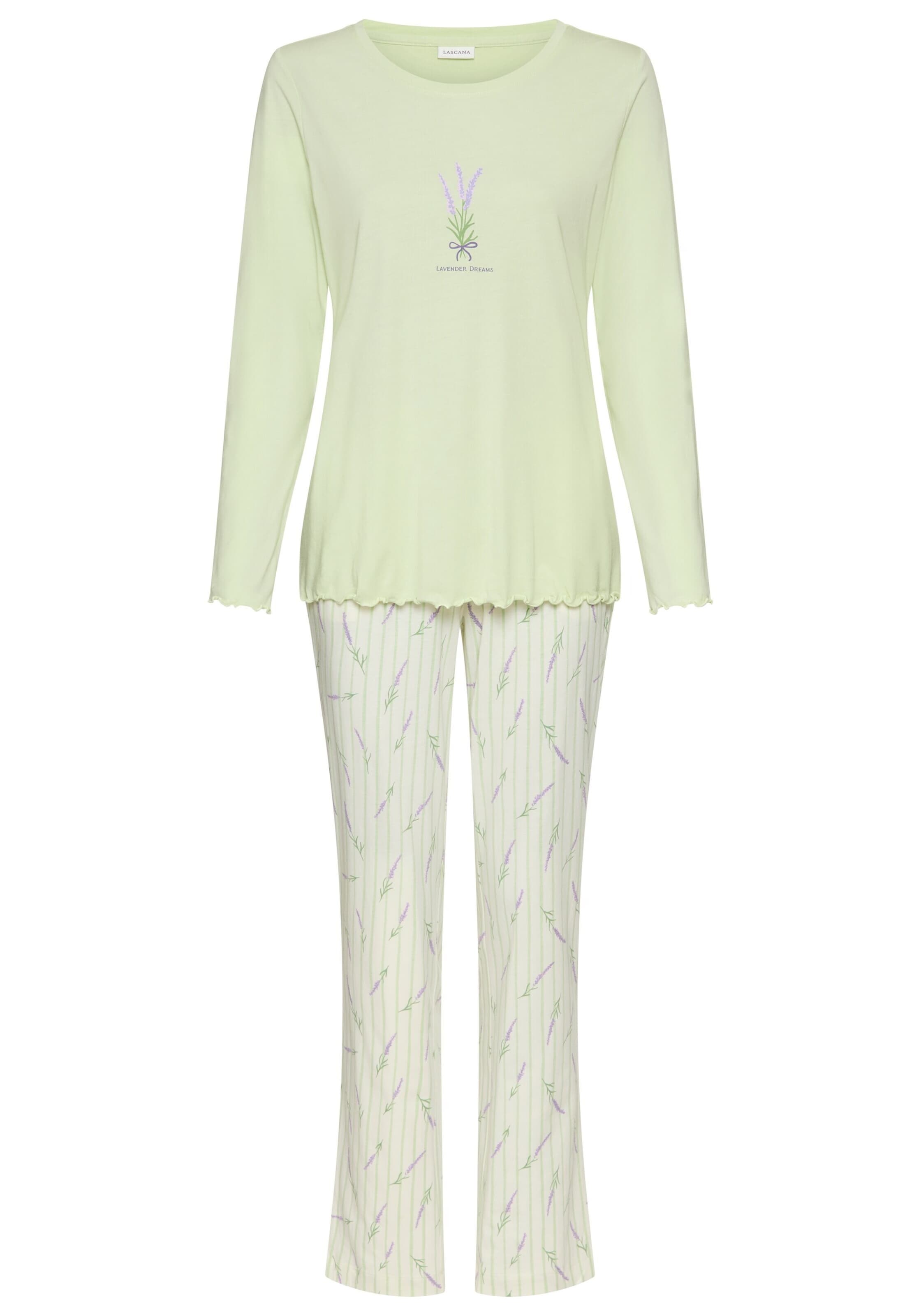 Pyjama LASCANA en vert : devant