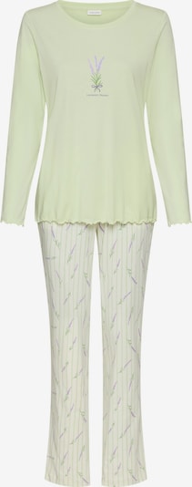 Pižama iš LASCANA, spalva – pastelinė žalia / alyvinė spalva / balta, Prekių apžvalga