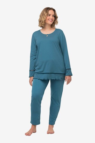 Ulla Popken Pyjama in Blauw: voorkant