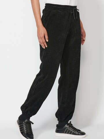 KOROSHI Regular Pants in Black: front