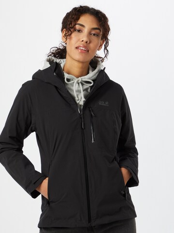 JACK WOLFSKIN Outdoorjacke 'Go Hike' in Schwarz: predná strana