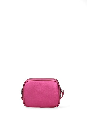 Borsa a tracolla 'Borsa a Tracolla Donna Pelle Laminata con Zip' di Virginia Rhinè in rosa