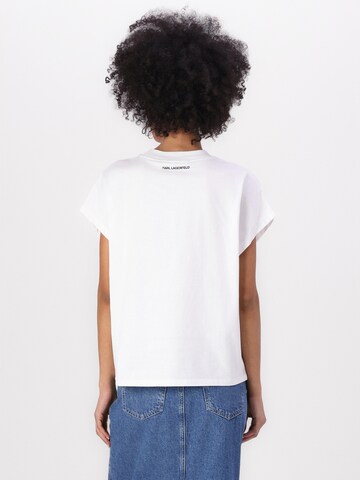 Tricou 'IKON AQUARELLE C' de la Karl Lagerfeld pe alb