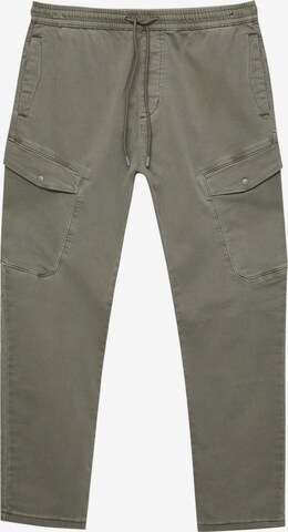 Regular Pantalon cargo Pull&Bear en vert : devant