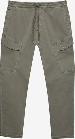 Pull&Bear Regularen Kargo hlače | zelena barva: sprednja stran