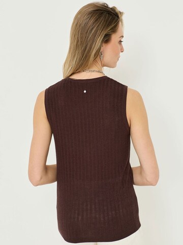 Tops en tricot Tamaris en marron