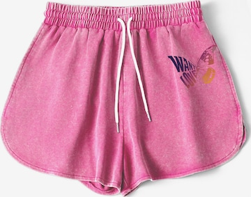 Pantalon GORHEY en rose : devant