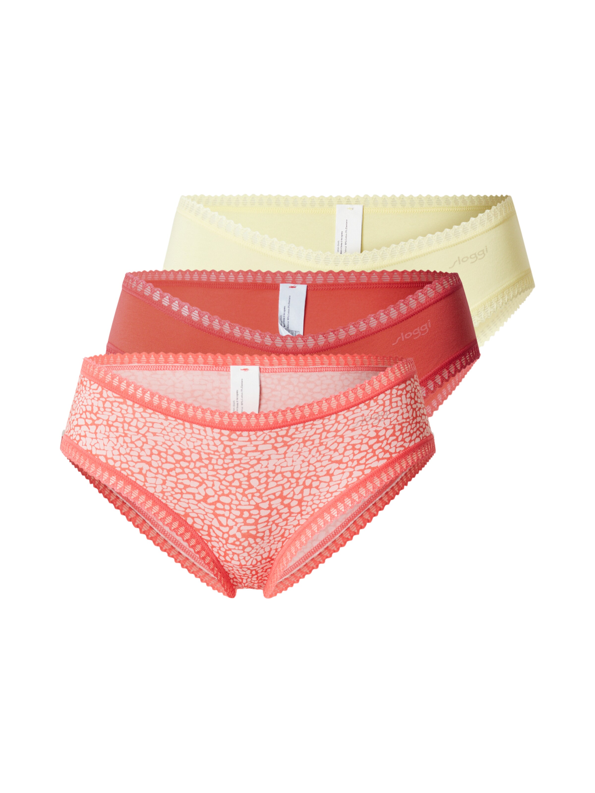 SLOGGI Слип 'Go Crush' в жълто: отпред