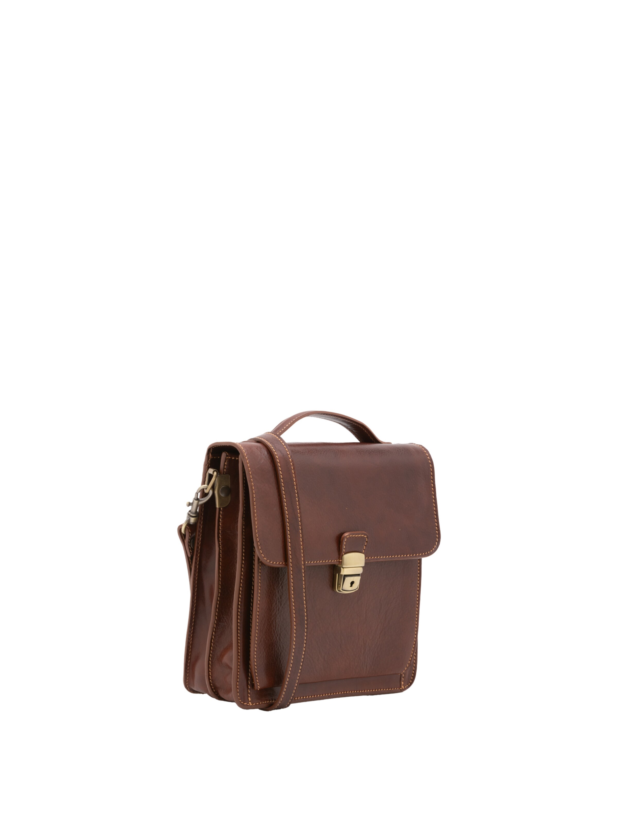 Borsa a tracolla 'Borsa a Tracolla Uomo Vera Pelle Vacchetta - Made in Italy' di I Fratelli in marrone