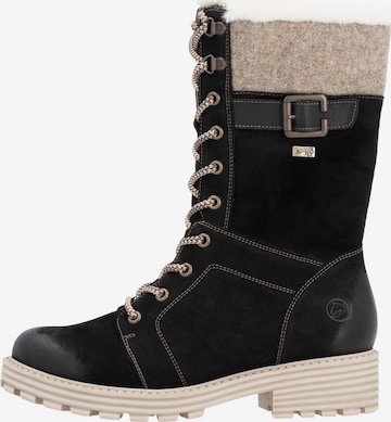 REMONTE Lace-Up Ankle Boots in Black: front
