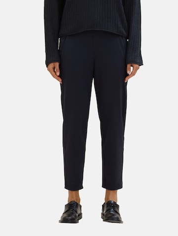 TOM TAILOR Tapered Pants in Blue: front