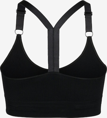 Active by Zizzi Bustier Sport bh 'AMY' in Zwart: voorkant