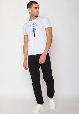 Maglietta 'Bike Front Stamp' di GREENBOMB in bianco