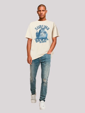 T-Shirt 'Hawaii Surf Beach Summer' F4NT4STIC en beige