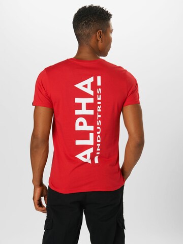 T-Shirt ALPHA INDUSTRIES en rouge : devant