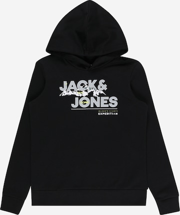 Jack & Jones Junior كنزة رياضية 'Hunter' بلون أسود: الأمام