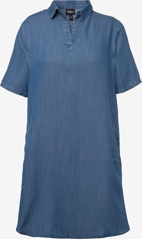 Robe-chemise Ulla Popken en bleu : devant