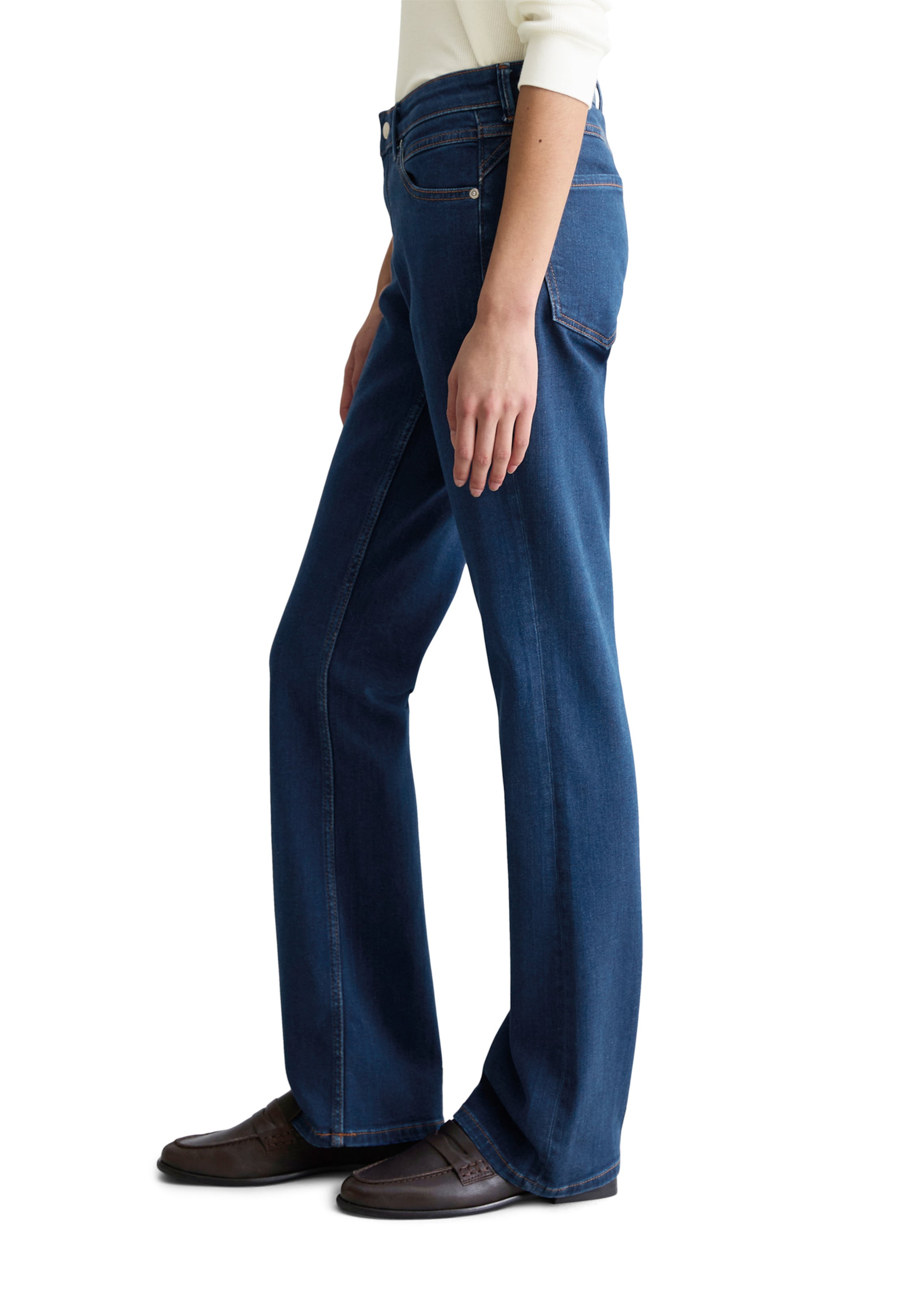 Marc O'Polo DENIM Bootcut Jeans 'Nella' in Blauw