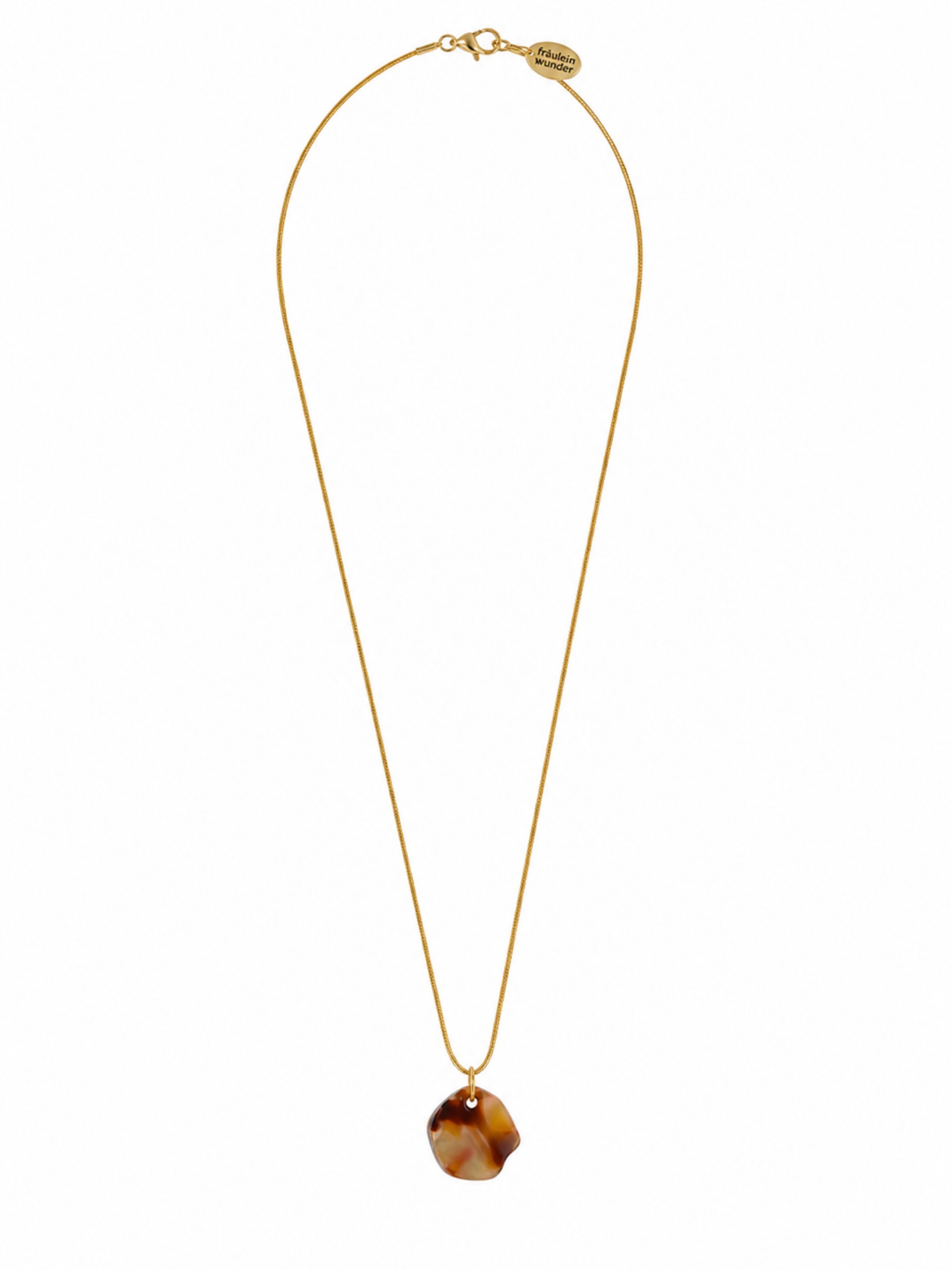 Fräulein Wunder Kette 'Acetat Alice Gold'‌‌‌‌‌‌‌‌‌‌ in Braun: Vorderseite