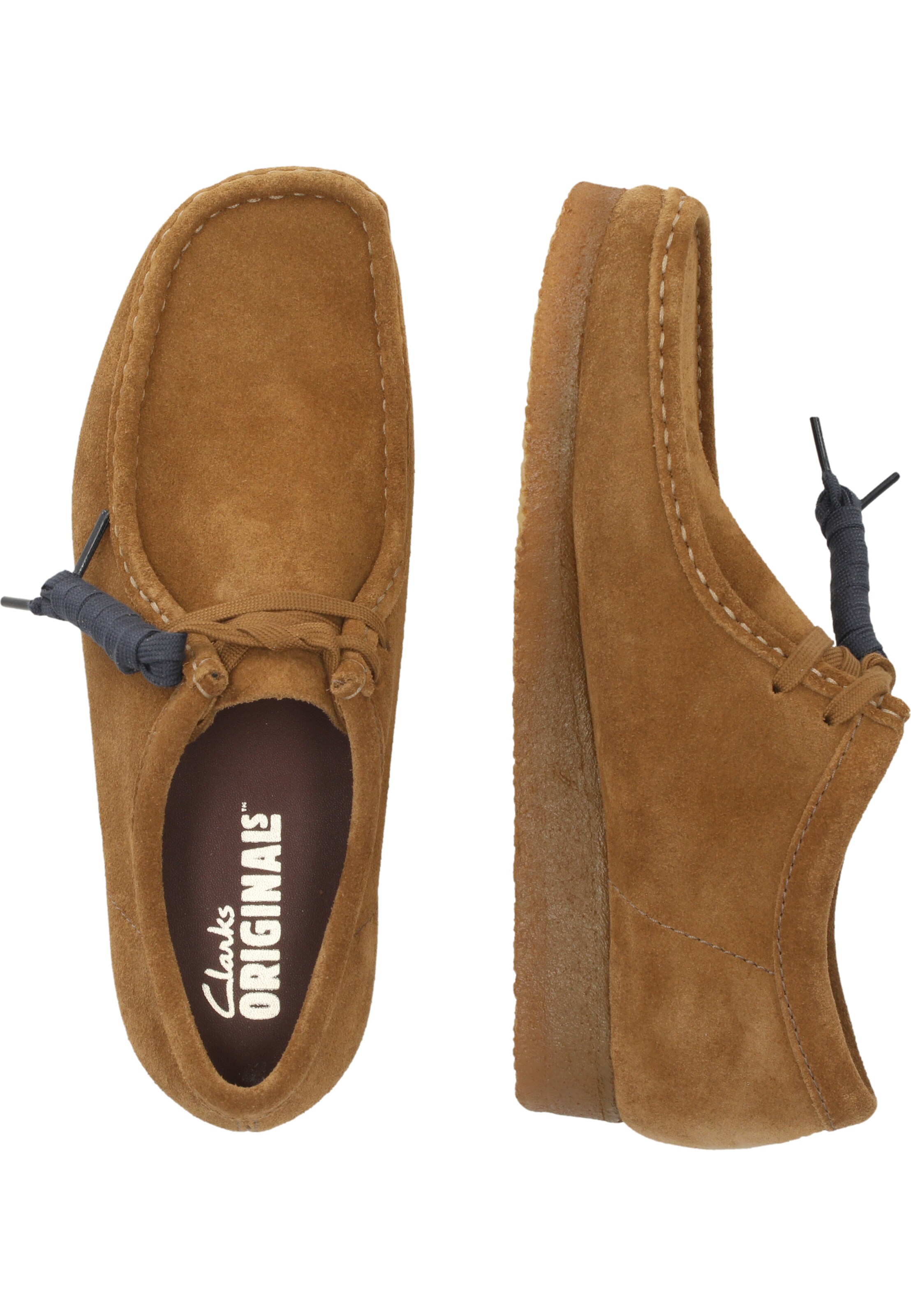 CLARKS Lace-Up Shoes 'Wallabee Cola' in Beige