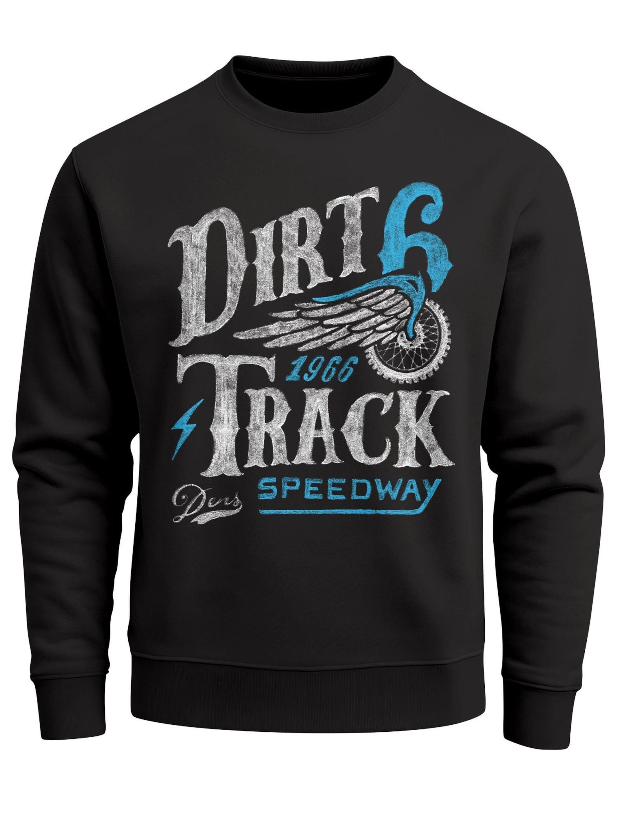 Neverless Sweatshirt 'Dirt Track' in Black: front