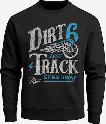 Neverless Sweatshirt 'Dirt Track' in Black: front