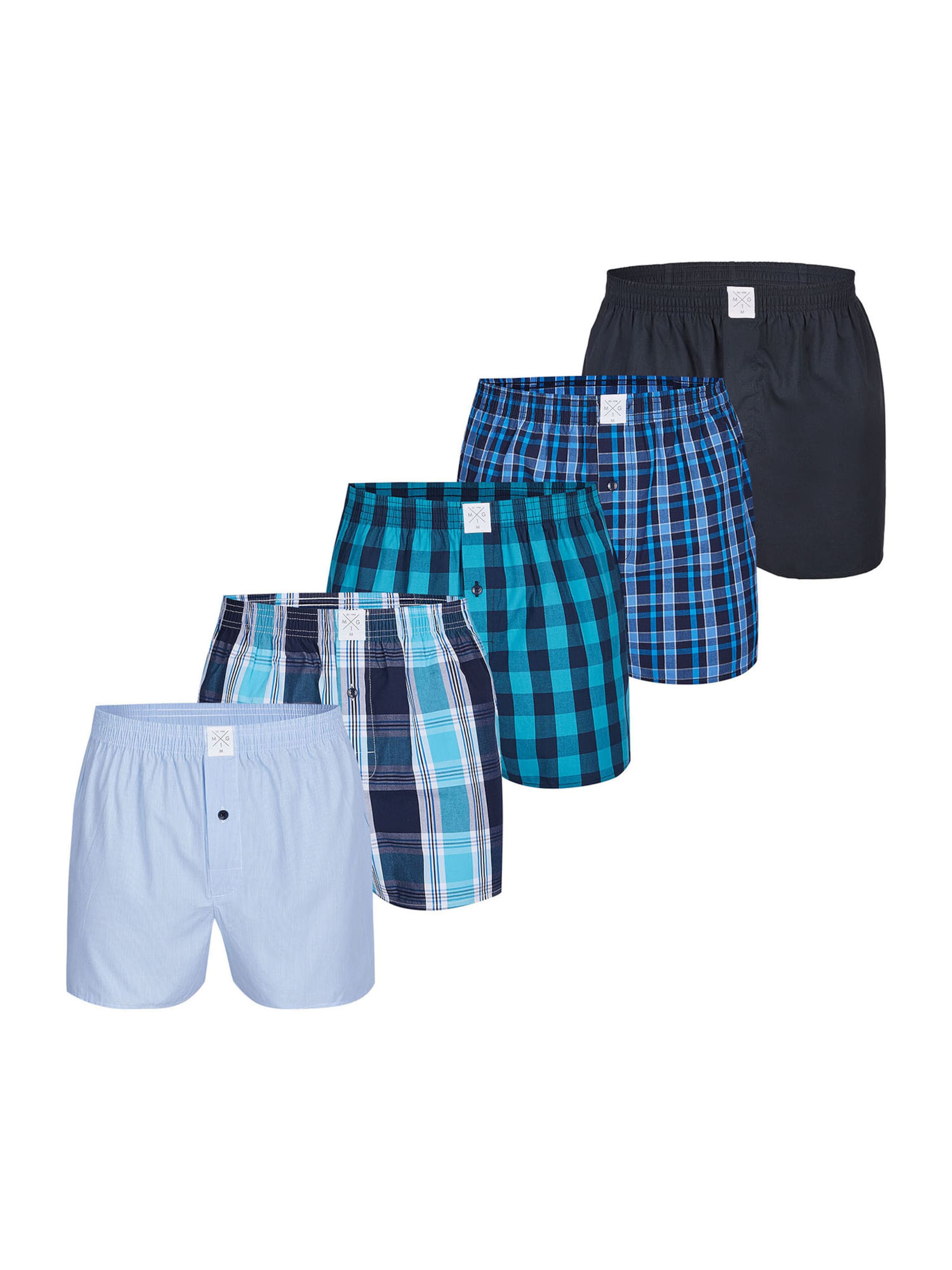 MG-1 Boxershorts 'Classics' in Blau: Vorderseite