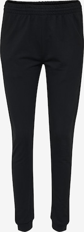 Effilé Pantalon de sport Hummel en noir : devant