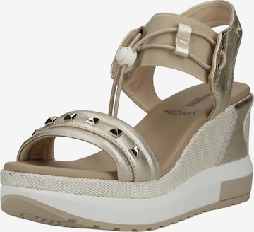 Sandalo di Nero Giardini in beige: frontale