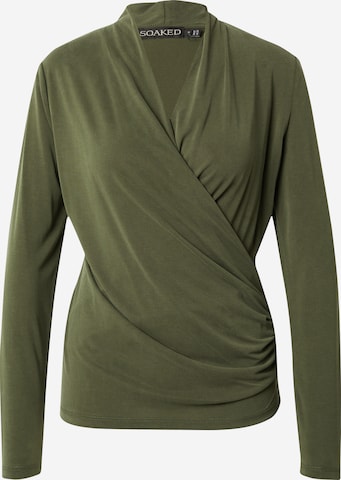 SOAKED IN LUXURY Blouse 'Columbine' in Green: front