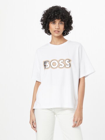 T-shirt 'Ekrisp' BOSS Black en blanc : devant