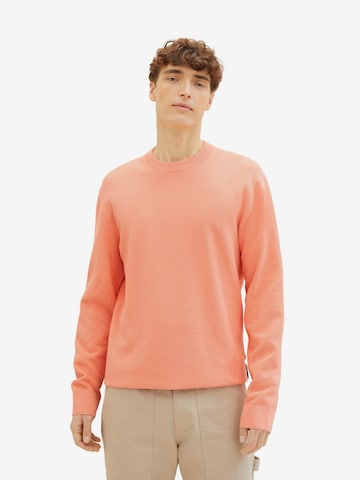 TOM TAILOR DENIM Sweater in Orange: front