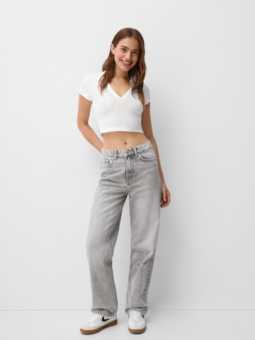 Bershka Regular Jeans in Grey