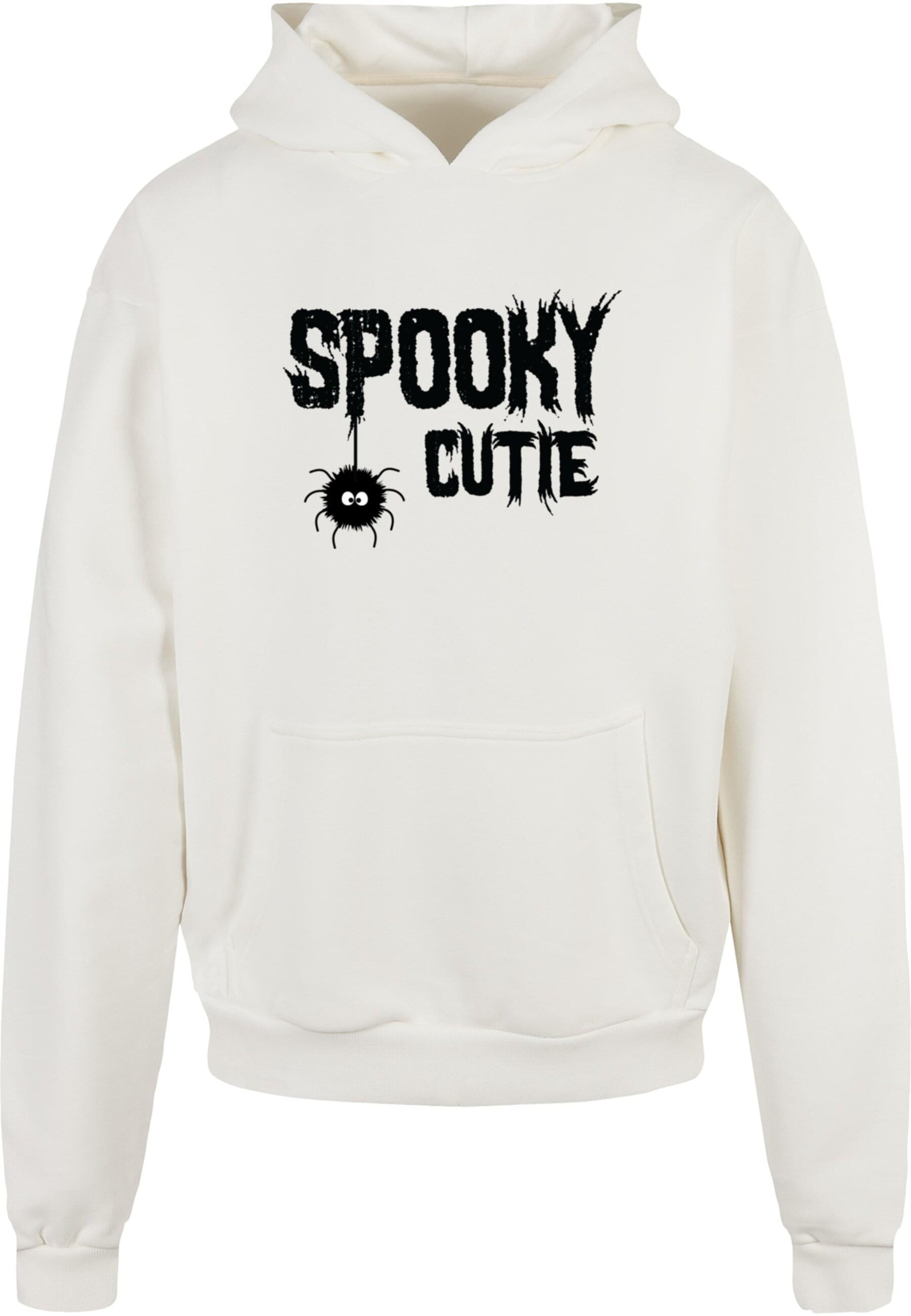 Sweat-shirt 'Halloween - Spooky Cutie' Merchcode en blanc : devant