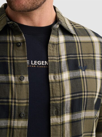 PME Legend Regular fit Overhemd 'Shirt with lumberjack check pattern and embroidered logo' in Groen