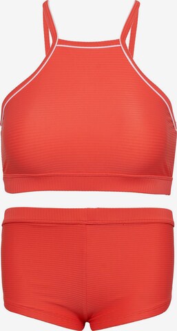 La V Bikini 'Bikini hipster broekje en crop top met racerback' in Oranje: voorkant