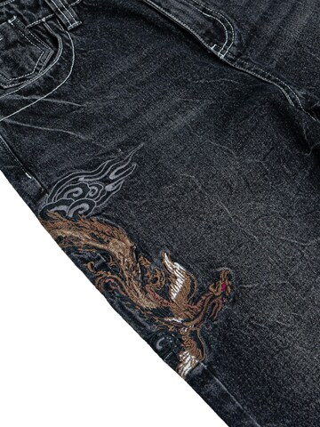RVNI Berlin Luźne Jeansy 'Grey Japanese Style Phoenix Denim' w kolorze szary