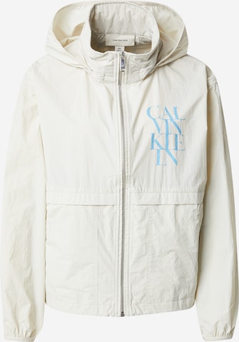 Calvin Klein JeansPrijelazna jakna 'ESSENTIALS' - bijela boja: prednji dio