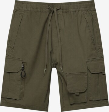 Pull&Bear Cargo Pants in Green: front